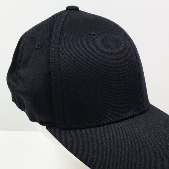 Flexfit Blank Black Hat 6277 Combed Twill Cap Men's L/XL New - Picture 6 of 8